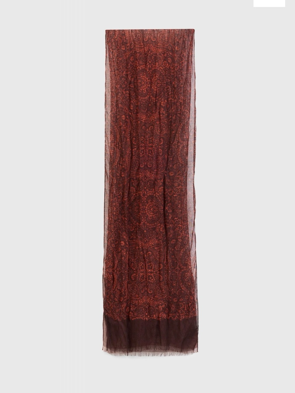 John Varvatos Burgundy Paisley Maxi Skirt